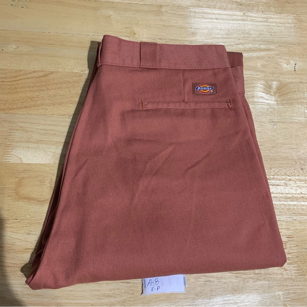 Dickies MENS Work Pants 874 Original Fit Pockets Burnt Orange‎ Size 38X34